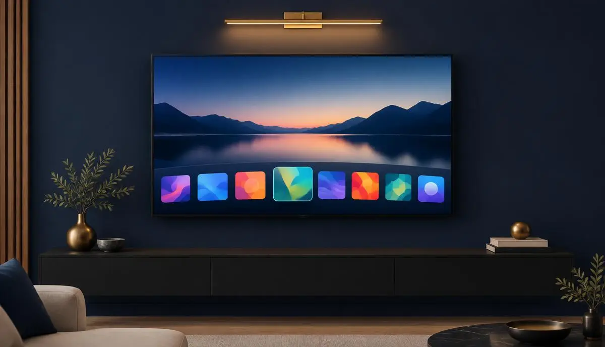 LG Smart TV med webOS och fjärrkontroll redo för appinstallation